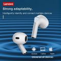 Lenovo LP80 TWS Mini Bluetooth Earphone Design Wireless Headset with Mic 3D Stereo Bass True Wireless Earbuds Transparent protective shell. 