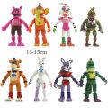 8ชิ้น/เซ็ต5.5นิ้ว Five Nights ที่ Freddy 'S Security Breach ตุ๊กตาขยับแขนขาได้ FNAF Bonnie Foxy หมีเฟร็ดดี้ Fazbear หุ่นจำลองทำจากพีวีซีโมเดลตุ๊กตาของเล่นสำหรับเด็กวันเกิดของขวัญเด็กไม่มีกล่อง. 