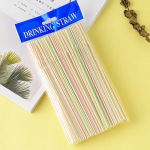 【LovingLife Store】100Pcs Colorful Disposable Plastic Curved Drinking Straws Wedding Birthday Party Bar  Mixed Colors Drink Accessories