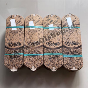 Wadah Kebab Mini Coklat Ukuran 21 x 8 cm // Kemasan Kebab Mini Coklat