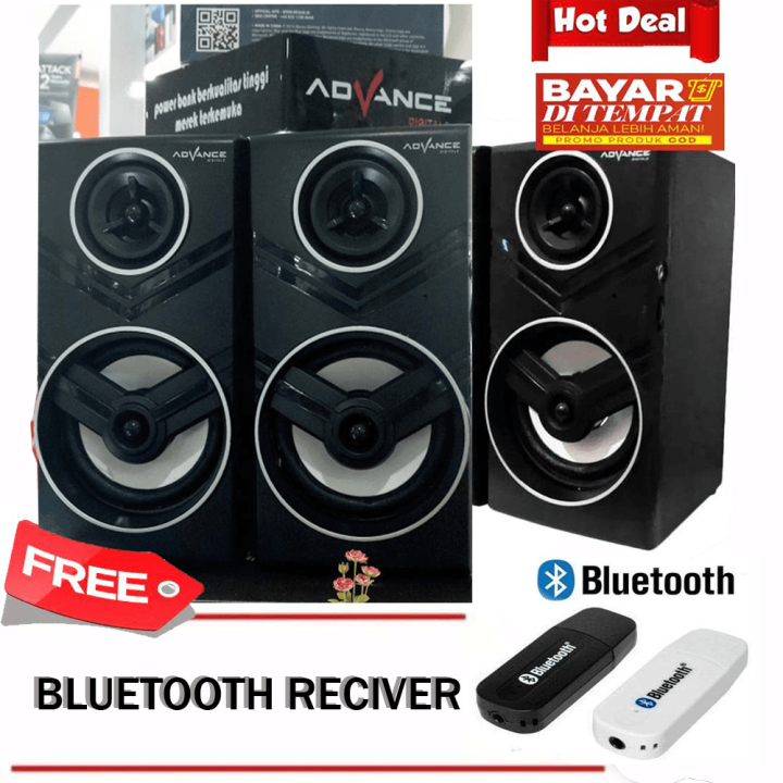 Speaker Advance TERBAIK Duo 080 SUPER BASS Free Bluetooth Lazada