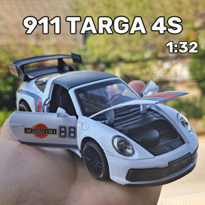 Quy Mô 1:32 Porsche 911 Targa 4S xe hợp kim Mô Hình Xe mô hình đúc Âm Thanh Ánh Sáng Xe Những Người Yêu Thích Bộ Sưu Tập Trẻ Em Món Quà Sinh Nhật Kim Loại Đồ chơi bé trai
