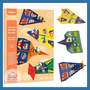 (Origami Paper Planes) Mideer Folding 3D Origami - Cartoon Paper Art and Craft Children Kid Birthday Gift Plane
