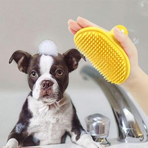 Pet Dog Bath Brush Rubber Grooming Massage Hair Removal Glove Cats Puppy Comb