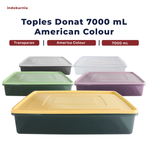 Indokurnia Toples Kotak Donat 7000 mL American Colour
