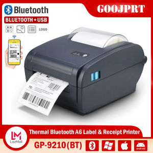 GOOJPRT A6 Bluetooth Thermal Label Printer GP-9210 (BT) Shipping Label Sticker Wireless High Speed Print for PC Windows Mac Smartphone Android and IOS (Printer Only - A6 Sticker sold separately )