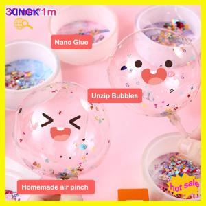 XINGK Multipurpose Nano Tape With Straws Beads For DIY Craft Children Pinch Toy Making Blowing Bubble Sticky Traceless Nano Tape