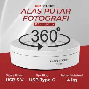 TaffSTUDIO BK360 Alas Putar Fotografi produk live konten Rotating Display Stand Base 13.5cm