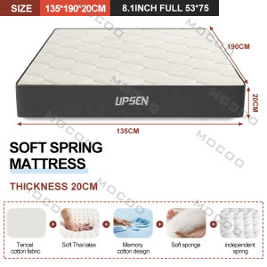 🚀24-Hour Shipping🚀8.1 Inch Memory Foam Pocket Spring Hybrid Mattress Ergonomic Medium Firm Bed Single Queen King COD