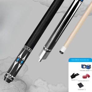 WEISHIDUN TG002 Blue Brick 1/2 Split Pool Cue | 13mm Tip Maple Wood Shaft with Solid Wood & Inlay Handle | 145cm 550g Billiards Stick for Black 8 Snooker & Pattern Games