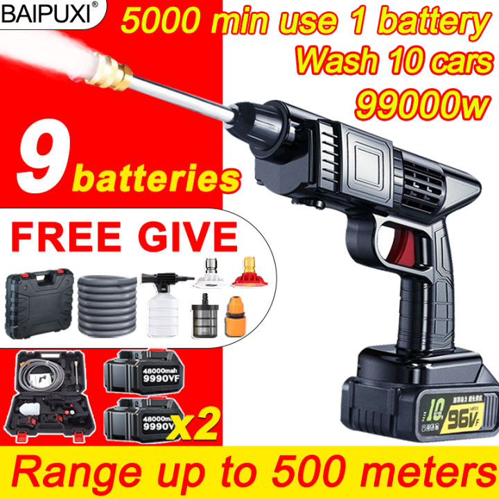 Wash 10 carsWireless Portable Car Wash Set Rechargeable Pressure Washer
