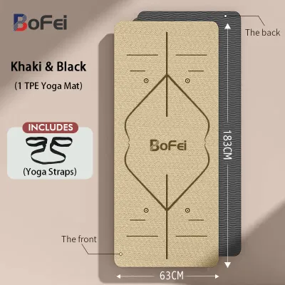 Yoga Matt For Workout Mat Thick Non Slip 6MM/8MM TPE Yoga Mat Fitness Tasteless Beginners Authentic