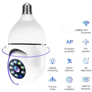 Wifi Camera 3MP 152W1B Bulb Surveillance Camera Night Vision Automatic Human Tracking 4X Digital Zoom Video smart home Security Monitor