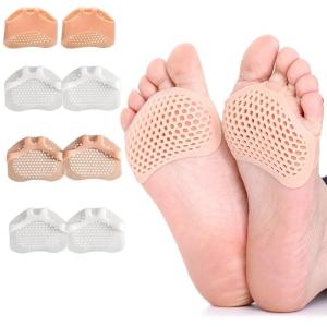 2Pieces Nonslip Forefoot Pads Insoles for Women Silicone Metatarsal Pads Foot Cushions for Long Standing or Walking