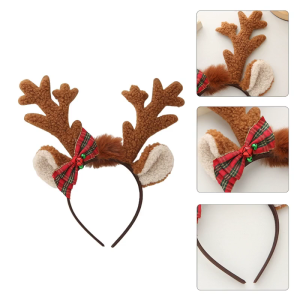 Cute Antlers Shape Hair Hoop Women Headband Makeup Headband for Live Broadcast Christmas Party Hair Accessories