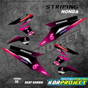 ( COD ) BEAT KARBU STICKER STRIPING MOTOR HONDA BEAT KARBU IP.08 STRIPING VARIASI RACING PETRONAS