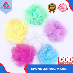 Spons Jaring Mandi Daki / Spons Busa Jaring Halus / Bath Spons / Spons Mandi Warna Warni Jaring Mandi Bisa COD