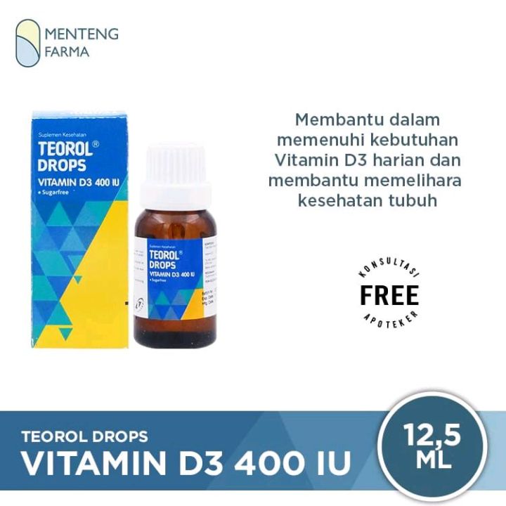 [ Terbaik ] Teorol Drops - Vitamin D3 400 IU Tetes 12,5ml Untuk ...