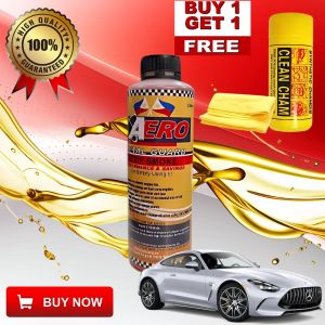 Aero Metal Guard Engine Oil Additive Treatment with Chamois | 60ML 250ML & 500ML – for All Gasoline & Diesel Engines