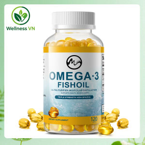 Thương hiệu Omega-3 Fish Oil viên uống bổ sung dầu cá hỗ trợ sức khỏe não bộ và khớp 120 viên dung tích 600ml đóng gói trong lọ nhựa trong suốt