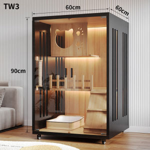 Cat Villa Solid Wood Cat Cage Household Indoor Super Large Space Cat House Cat House Double Layer Cat Cabinet Cat House Pet Cat Nest