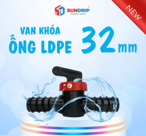 VAN KHÓA ỐNG LDPE 32MM van khóa ống pe 32 van khóa 32