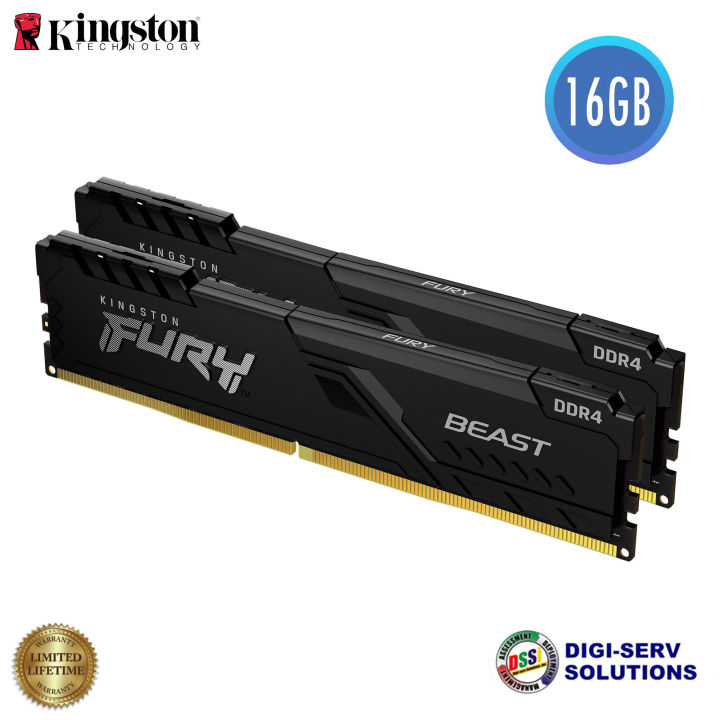 2666mhz 16 Gb Dd4 Ram Kingston HyperX Fury Black 16GB DDR4