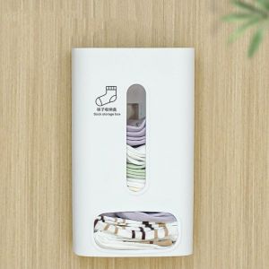 NEXTYOO Gắn tường Hộp đựng đồ lót Cửa sổ trong suốt Tự dính Giá treo đồ trong tủ quần áo Tiết kiệm không gian Hộp đựng quần lót và tất Sắp xếp tủ quần áo