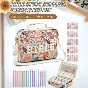 Large-Capacity Bible Storage Bag Portable Multi-Functional Handbag Stationery Storage Organizer