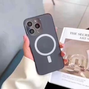 LC - Case iPhon / Softcase MagSafe iPhon 13 6.1 crum magnetic Case candy macaron