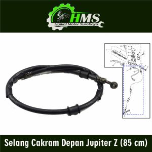 Selang Cakram Depan Jupiter Z (85 cm) - Kabel Cable Cabel Tali Kawat Seling Rem Rim Brake Brake Cakram Disk Depan Yamaha Vega R New Vega ZR