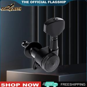 【New Arrival】 High-Quality Black Locking Tuners - 6Pcs for 6R Inline Guitars Essential for Accurate Tuning