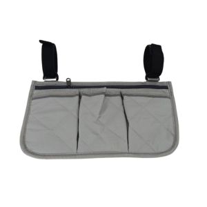 Wheelchair Side Bag Multi Pockets Armrest Bag Stroller Side Pouch Bag With Zipper & Reflective Strap