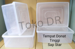 Tempat Donat / Kotak Donat Tinggi / SAPstar / Plastik
