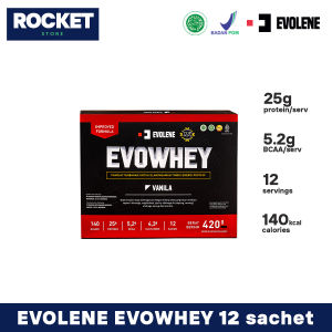 EVOLENE Evowhey Whey Protein Concentrate with Isolate isi 12 sachet servings 420 gram
