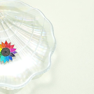 Elegant Rainbow Sunflowers Enamel Brooch Sturdy Alloy Accessory Portable for Trendy Women Stylish Outfits