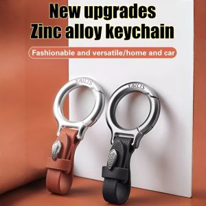 [Safe/Anti-theft/Anti-Loss] Car Keychain Car Accessories Leather Key Bag Metal Key Ring