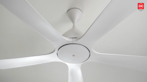 KDK K15YC Ceiling Fan 60 Inch NODOKA DC Motor 10-Speed App & Remote Control Pearl White