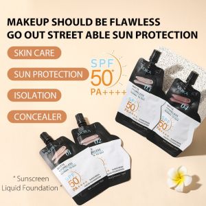 DYHF 【 Local Stock 】MOIKA Sunscreen Liquid Foundation Bagged Liquid Foundation Concealer Long Lasting Natural Moisturizing Cream Matte Liquid Foundation