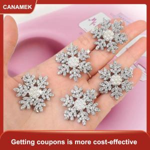 【CANAMEK】 2 4 6Pcs Giáng Sinh Rhinestone Bông Tuyết Kẹp Tóc Sáng Bóng Tinh Tế Tóc Pins Cho Phụ Nữ Cô Gái 2026 Đồ Trang Sức Thời Trang Quà Tặng Năm Mới