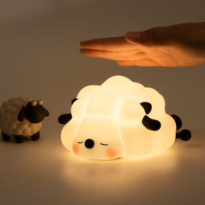 Benson Lying Flat Duck Night Light LED Squishy Duck Lamp Cute Light Up Duck Silicone Dimmable Nursery Nightlight Childrens Birthday Gifts Panda Big-Faced Rabbit Little Sheep Night Light
