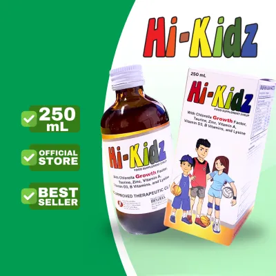Hi-Kidz with Chlorella Growth FactorTaurineZincVitamin AVitamin D3B Vitamins and Lysine 250ML