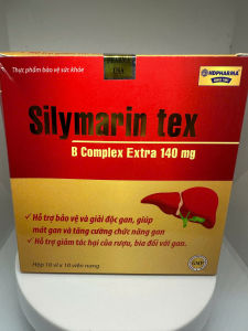 Viên uống Silymarin Tex - Bổ sung vitamin nhóm B bảo vệ và giải độc gan (hộp 10 vỉ x 10 viên)