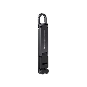 RIN9353 Anti-Slip Folding Phone Stand Multi-Angle Adjustable Portable Keychain Holder Ultra Lightweight Travel Cell Phone Stand for Desk Outdoor Pocket Carry