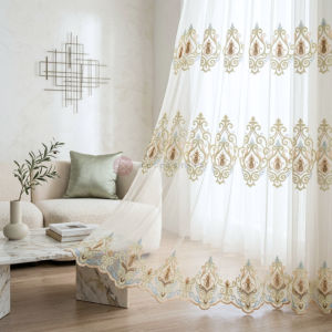 Ready Stock Tyris Langsir Sheer Siap Jahit Bunga Bersulam Cangkuk & Ring / Ready Made Curtain Hook Ring