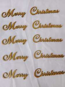 Hiasan natal - tulisan Merry Christmas mini