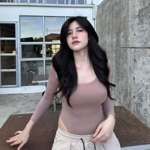 🌈 MesubShop 🌈 บอดี้สูท แขนยาวเว้าหลัง บอดี้สูทแขนยาว ช่วงเป้าแกะได้ บอดี้สูทสายฝอ รุ่น บอดี้ยาว บอดี้สูทแขนยาว M102A