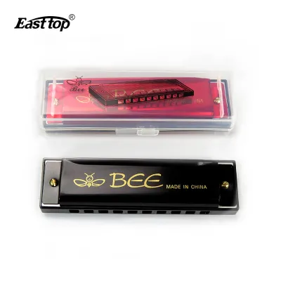 Easttop Harmonica 10 Hole Aluminum Reed Plate Harmonica BEE Mouth Organ for Children DF10A