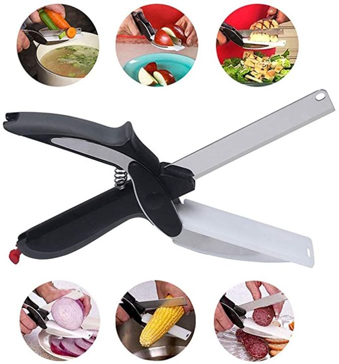 Clever Cutter 2-in-1 Knife & Cutting Board Scissors | Lazada