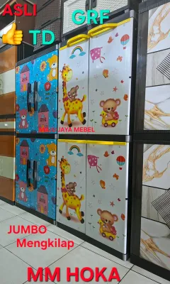 LEMARI PLASTIK MM 4 SUSUN.PINGUIN.MENGKILAP.BESAR.KUAT.HALUS. TERMURAH